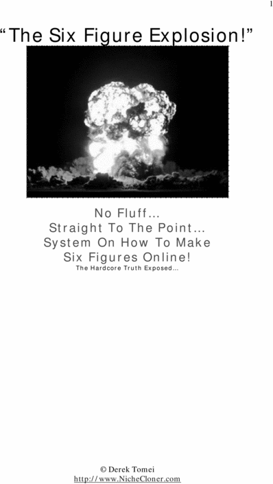 Product picture The Six Figure Explosion Formula